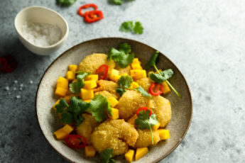 Mango habanero shrimp